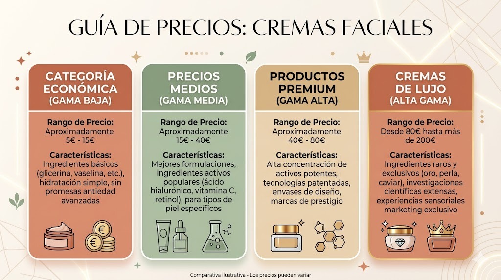 Comparativa de precios de cremas faciales para piel seca en México: top 7 productos con rango de precio en MXN