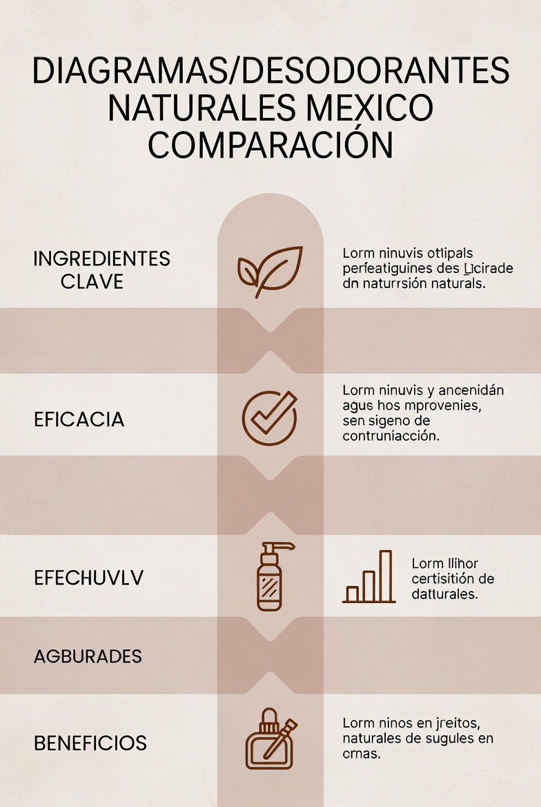 Comparación de desodorantes naturales disponibles en México: precio, formato, nivel de protección y compatibilidad con piel sensible
